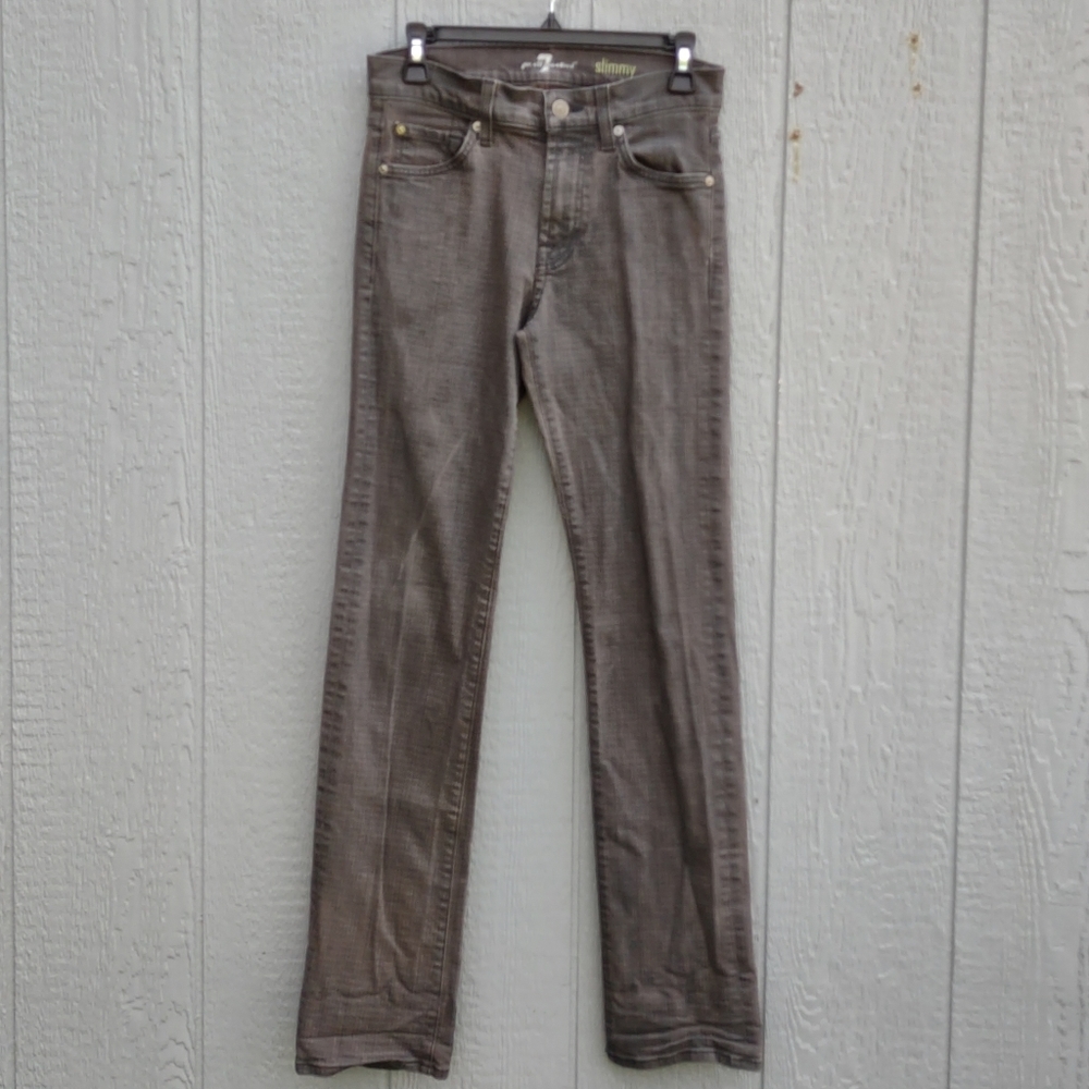 7 For All‎ Mankind Slimmy Jeans Grey Size 28